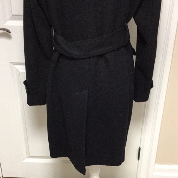 Kenneth Cole Black Belted Trench Coat - Picture 11 of 12